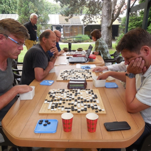 Go-toernooi in de tuin